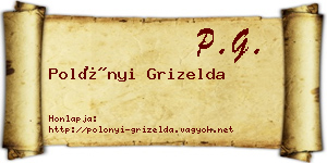 Polónyi Grizelda névjegykártya